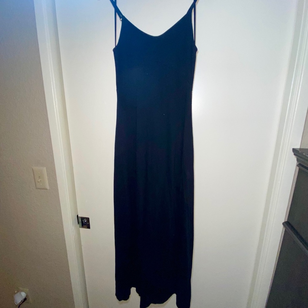 Black Maxi with one side slit Small